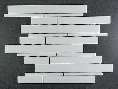 Elegant Mosaic TW6 Thassos White Random on 16.5" x 12.25"