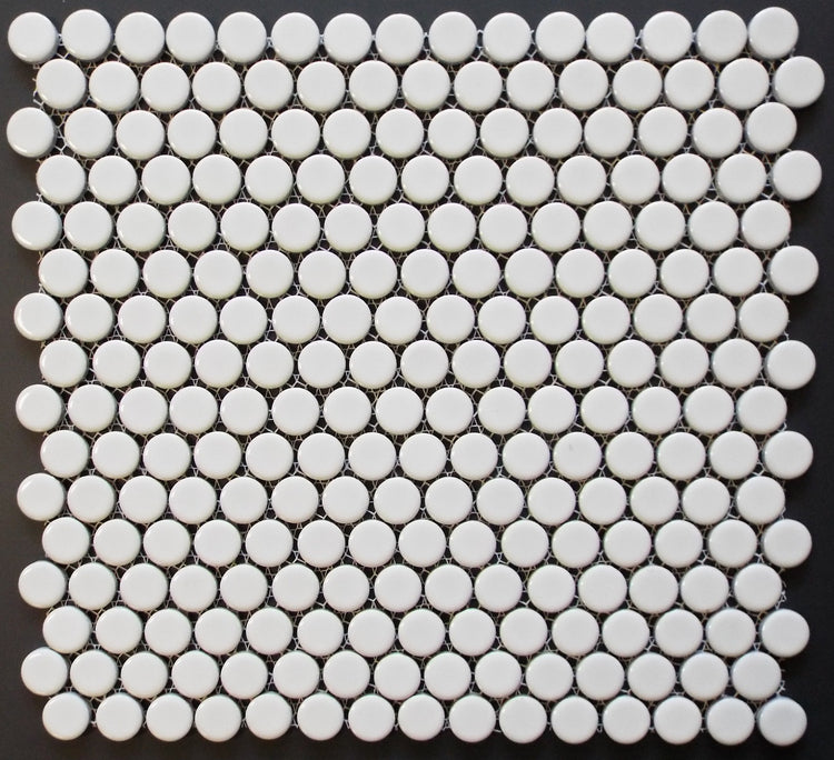 PNR 1100 - 3/4" White Shiny Penny Round