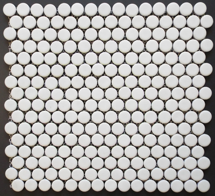 PNR 1010 - 3/4" White Matte Penny Round