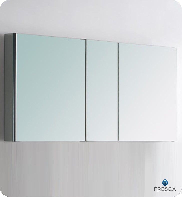 Fresca 50" Wide Bathroom Medicine Cabinet with Mirrors FMC8013