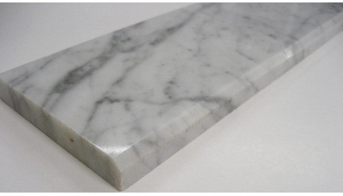 Marble Door Saddle/Threshold Carrara 2 Bevels (Multiple Sizes In Stock!)