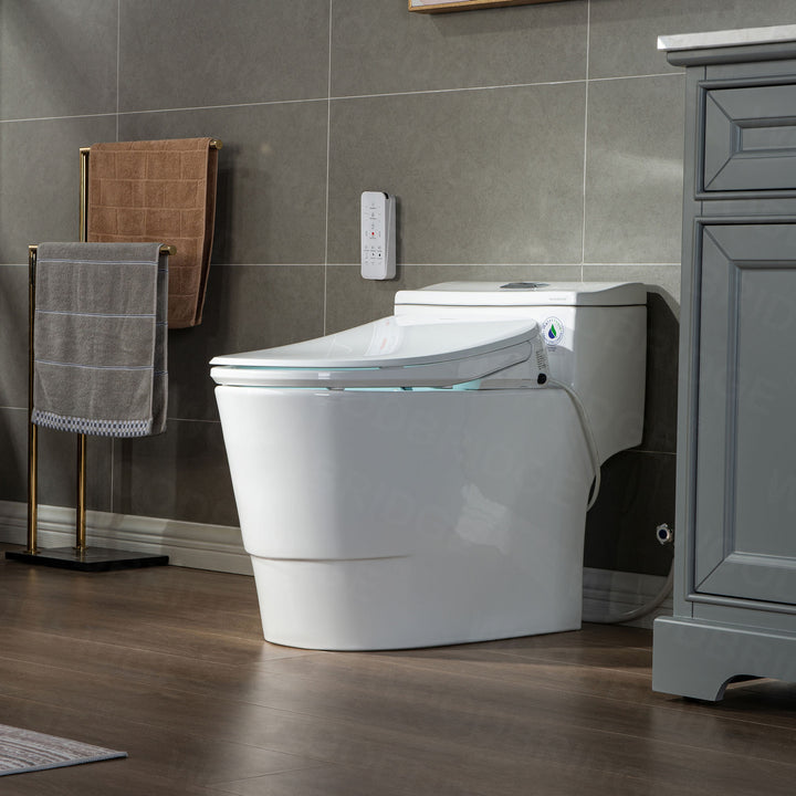 Woodbridge Toilet with Bidet Seat T-0047