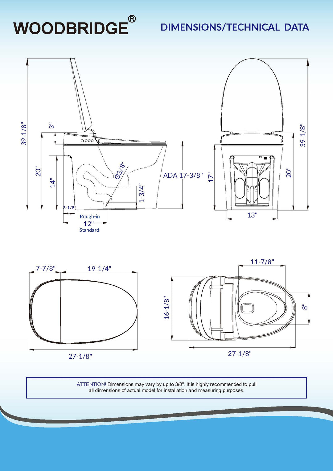 Woodbridge Smart Toilet B0970S