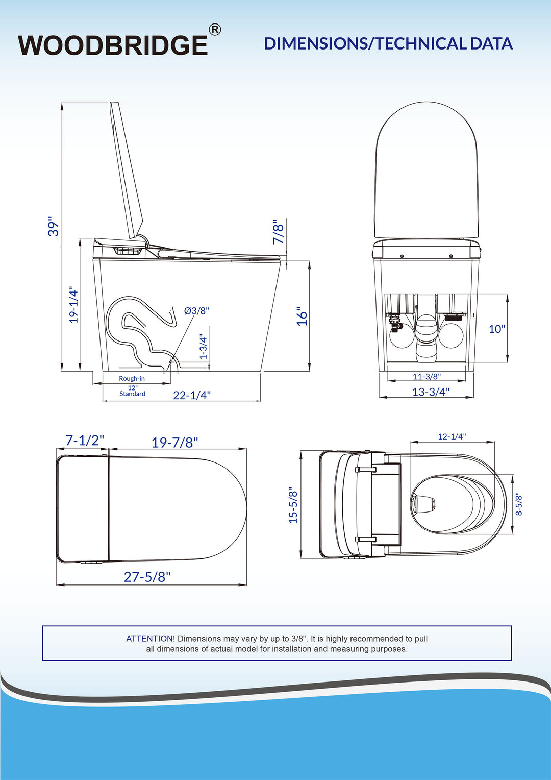 Woodbridge Smart Toilet B0980S