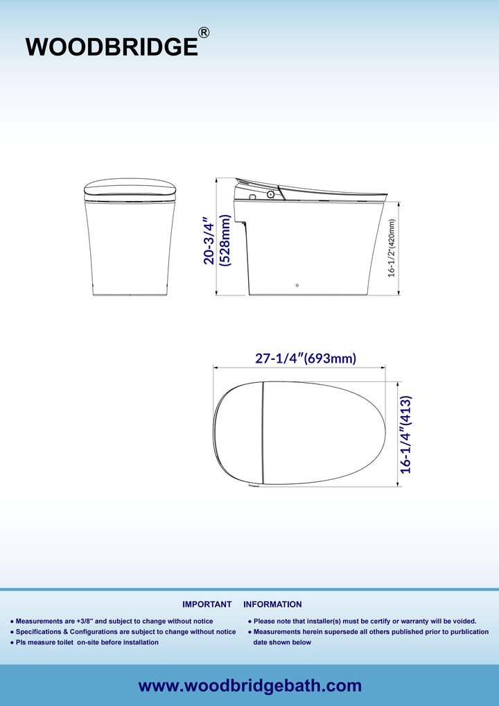 Woodbridge Smart Toilet EBT230