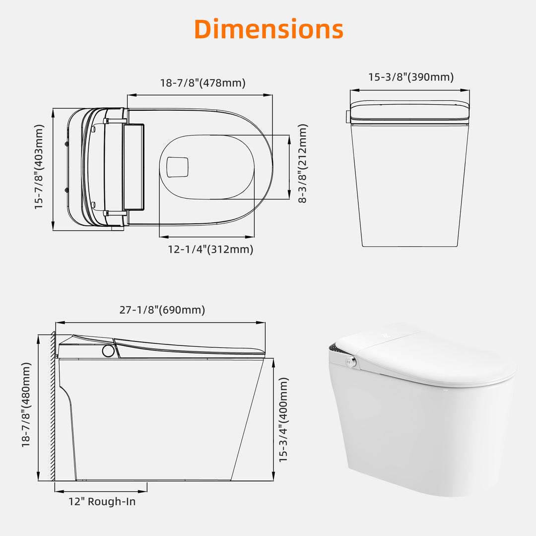 Woodbridge Smart Toilet GT073