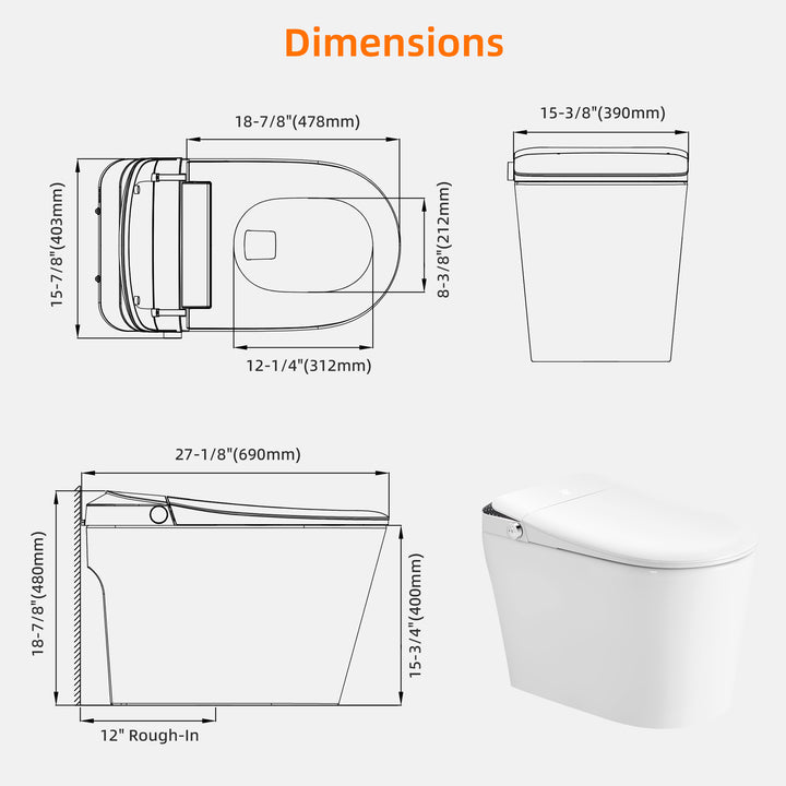 Woodbridge Smart Toilet GT073