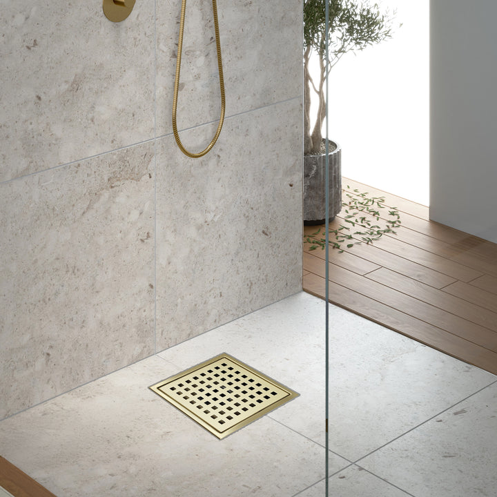 Aquadom Square Grid Shower Drain