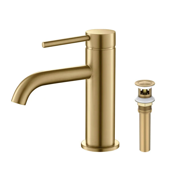Halo Single Handle Bathroom Vanity Sink Faucet with Pop Up Drain - CBF-1008 (CF)