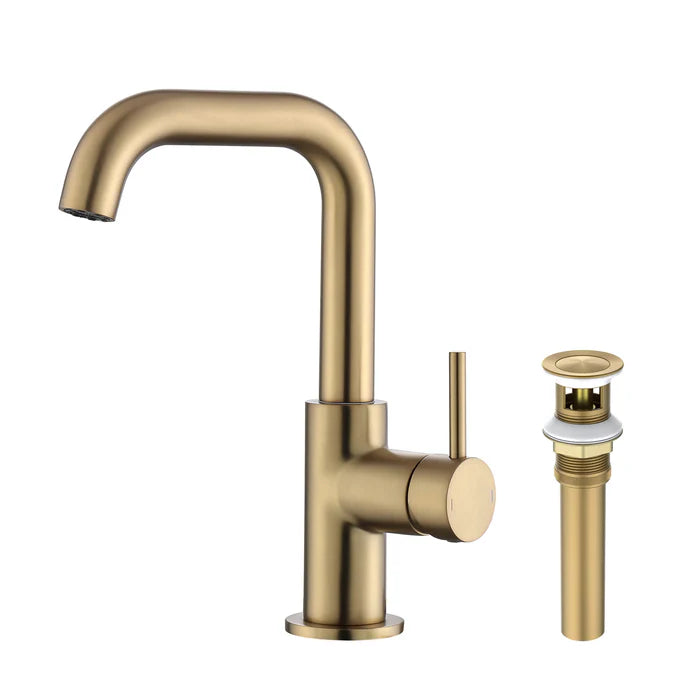 Tampa Single Handle High-Arc Bathroom Vanity Sink Faucet - CBF-1028 (CF)