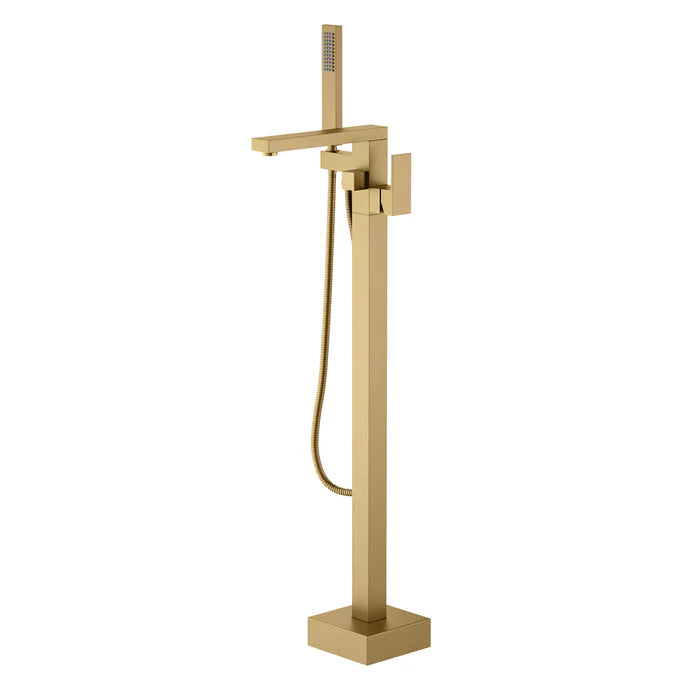 Quadra Floor Mount Tub Filler With Hand Shower - CTF-3002 (CF)