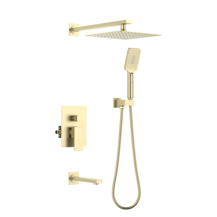 Quadra Pressure Balanced 3-Function Wall Mount Shower System with Rough-In Valve - CSF-4006 (CF)