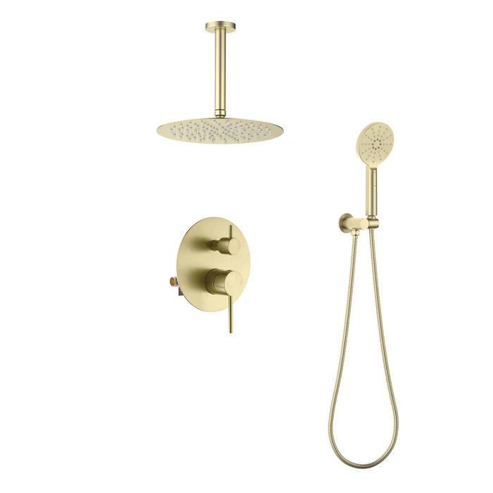 Halo Pressure Balanced 2-Function Ceiling Mount Shower System with Rough-in Valve - CSF-4008 (CF)