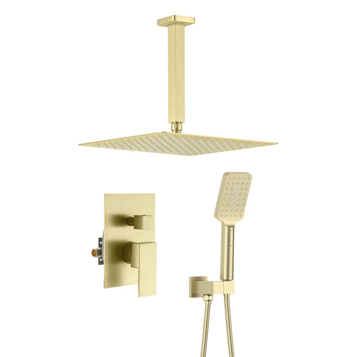 Quadra Pressure Balanced 2-Function Ceiling Mount Shower System with Rough-In Valve - CSF-4012 (CF)