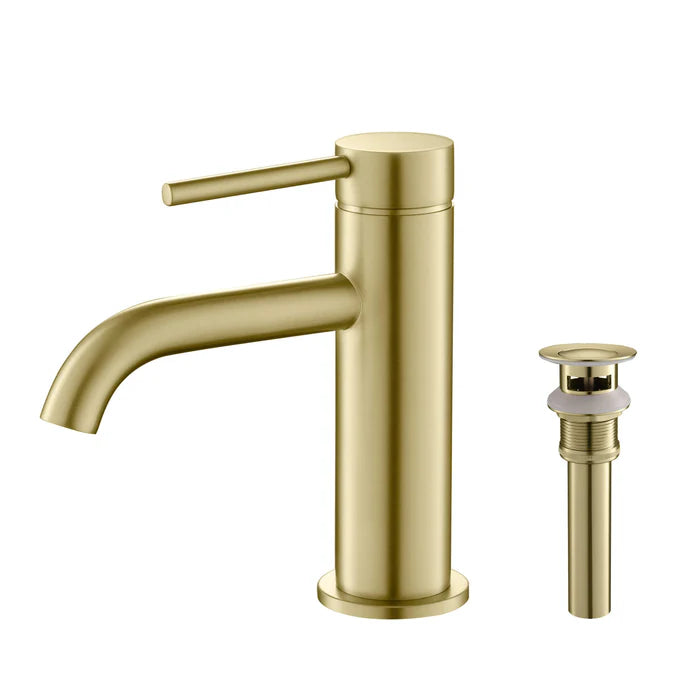 Halo Single Handle Bathroom Vanity Sink Faucet with Pop Up Drain - CBF-1008 (CF)