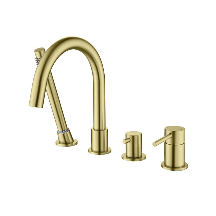 Halo Deck Mounted Roman Bathtub Faucet with Hand Shower - CTF-3101 (CF)