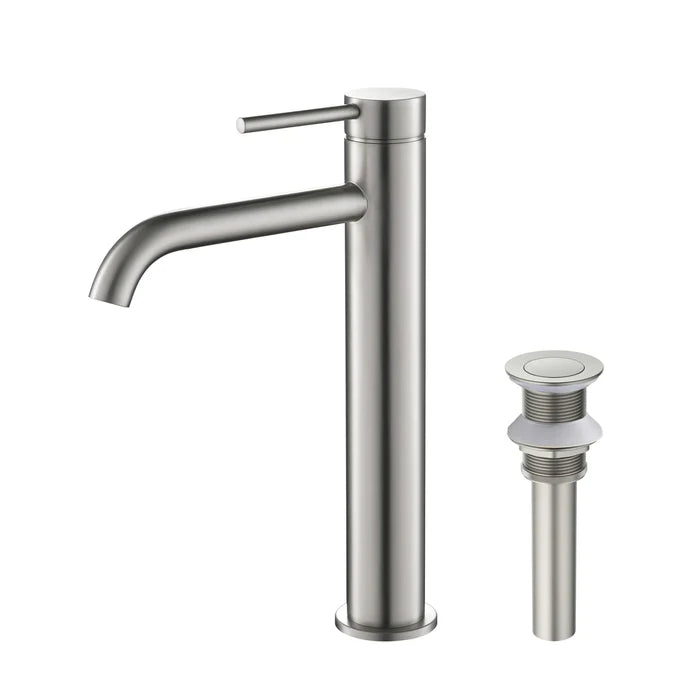 Halo Single Handle Bathroom Vessel Sink Faucet with Pop Up Drain - CBF-1009 (CF)