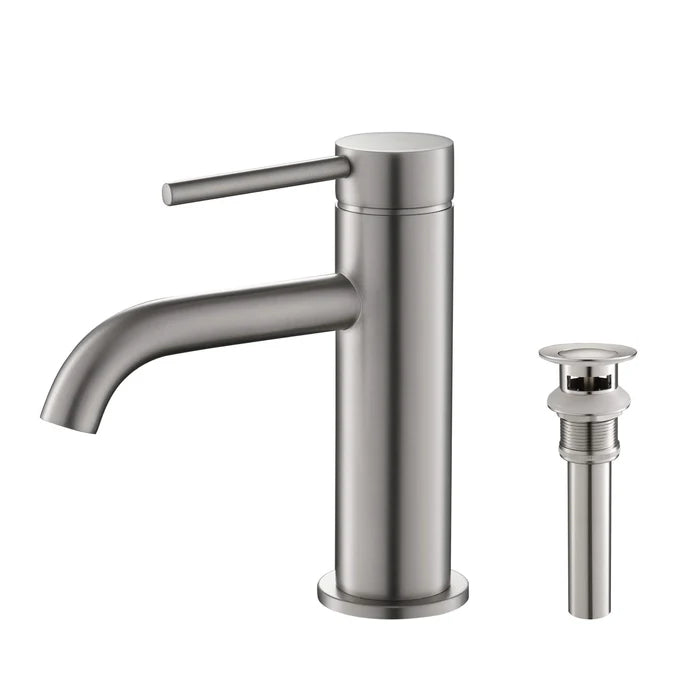 Halo Single Handle Bathroom Vanity Sink Faucet with Pop Up Drain - CBF-1008 (CF)
