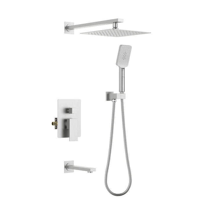 Quadra Pressure Balanced 3-Function Wall Mount Shower System with Rough-In Valve - CSF-4006 (CF)