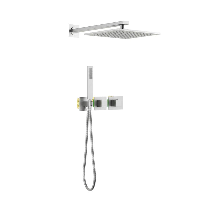 Quadra 2-Function Thermostatic Wall Mount Shower System With Rough-in Valve - CSF-4014 (CF)