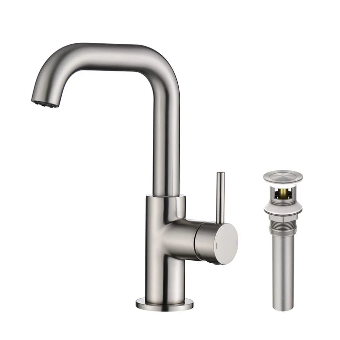 Tampa Single Handle High-Arc Bathroom Vanity Sink Faucet - CBF-1028 (CF)