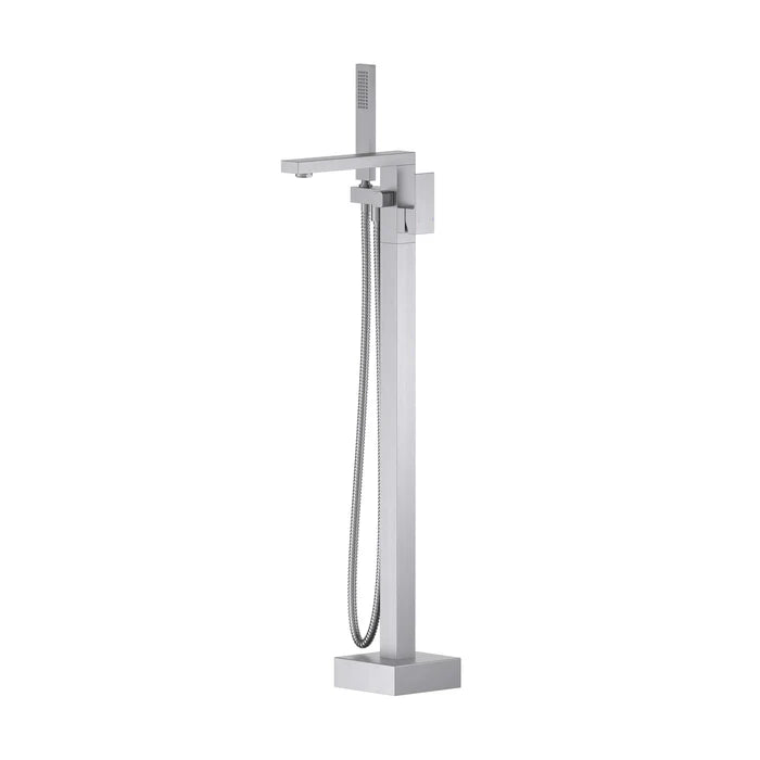 Quadra Floor Mount Tub Filler With Hand Shower - CTF-3002 (CF)