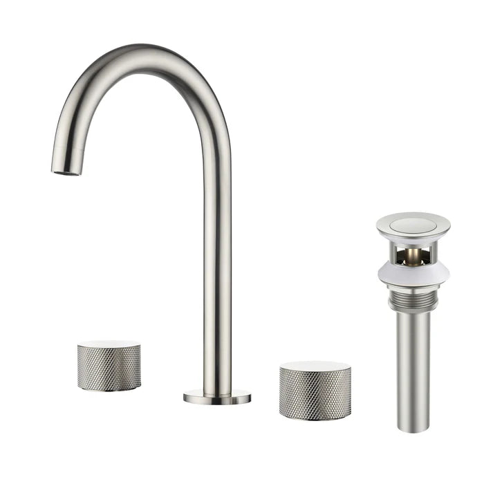 Verona 8" Widespread Bathroom Sink Faucet with Drain Assembly - CBF-1026 (CF)