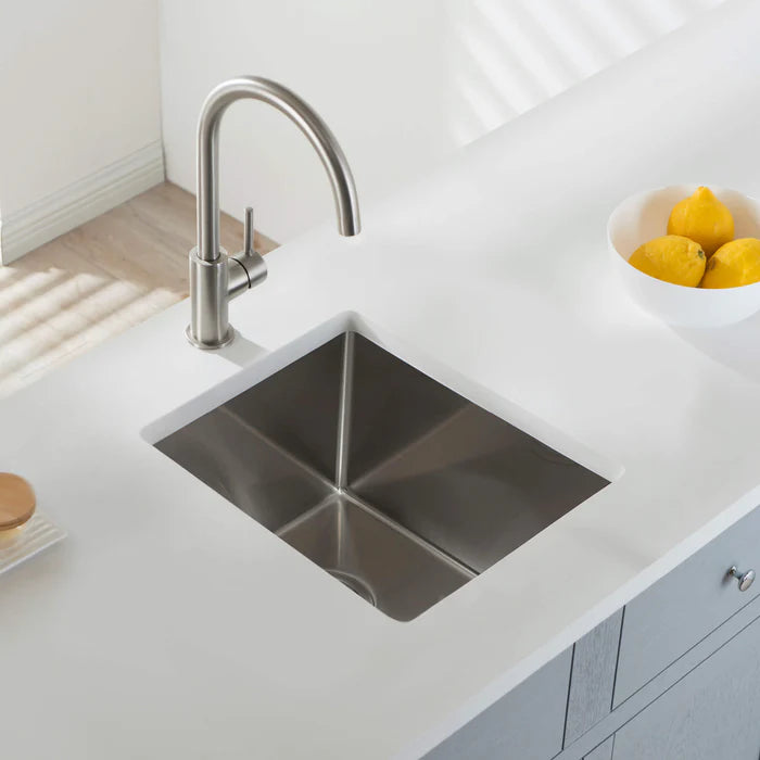14" Handcrafted Undermount Single Bowl 16 gauge Stainless Steel Kitchen Sink - C1-14S (CF)