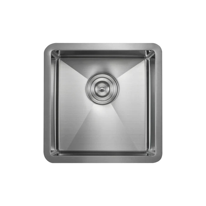 16" Handcrafted Undermount Single Bowl 16 gauge Stainless Steel Kitchen Sink - C1-16S (CF)