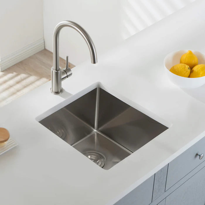16" Handcrafted Undermount Single Bowl 16 gauge Stainless Steel Kitchen Sink - C1-16S (CF)