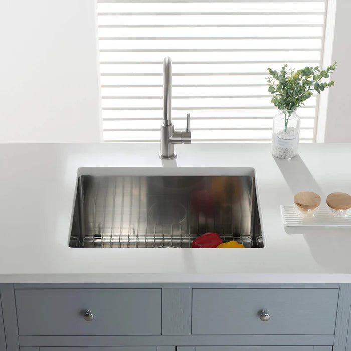 21" Handcrafted Undermount Single Bowl 16 gauge Stainless Steel Kitchen Sink - C1-21S (CF)