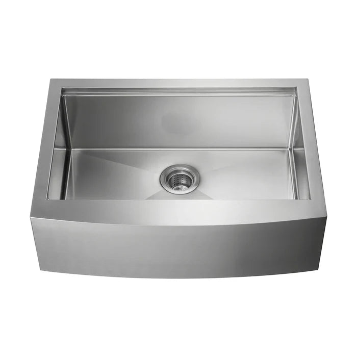 30" Farmhouse Apron Single Bowl Stainless Steel Workstation Kitchen Sink - C1-30SFT (CF)