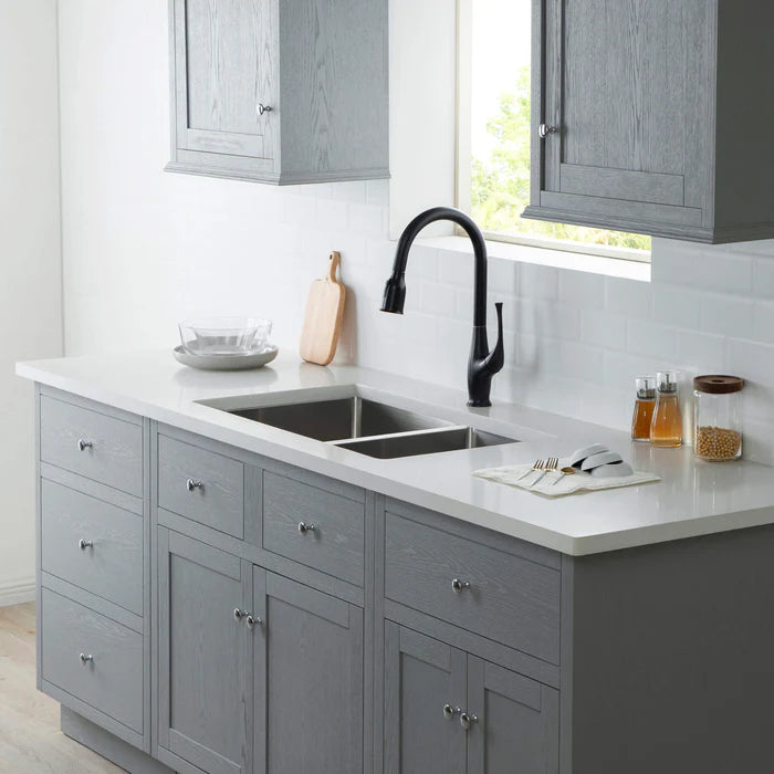 32 3/4" Handcrafted Undermount Double Bowl Stainless Steel Kitchen Sink - C1-33DBS (CF)
