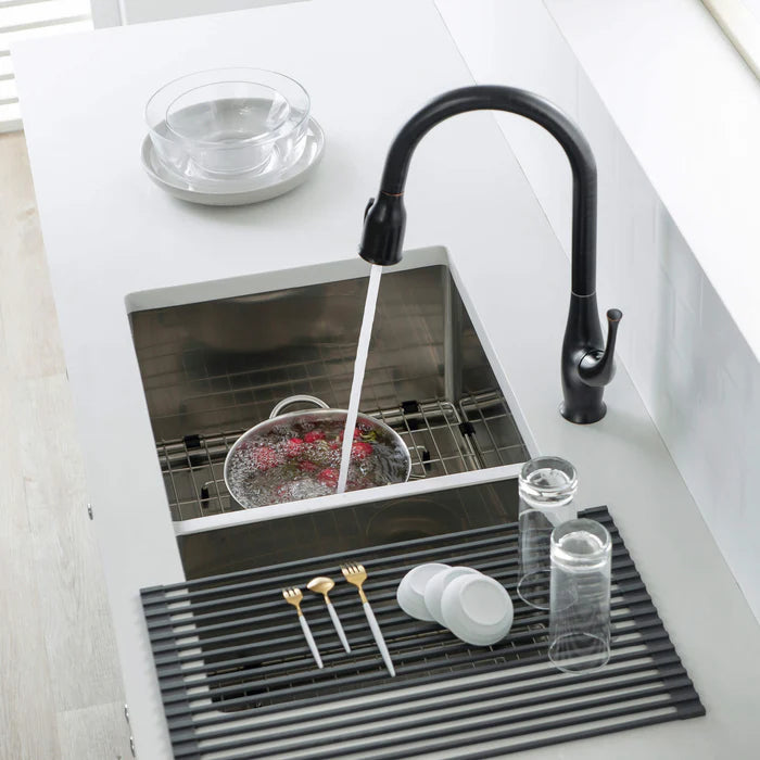 32 3/4" Handcrafted Undermount Double Bowl Stainless Steel Kitchen Sink - C1-33DBS (CF)