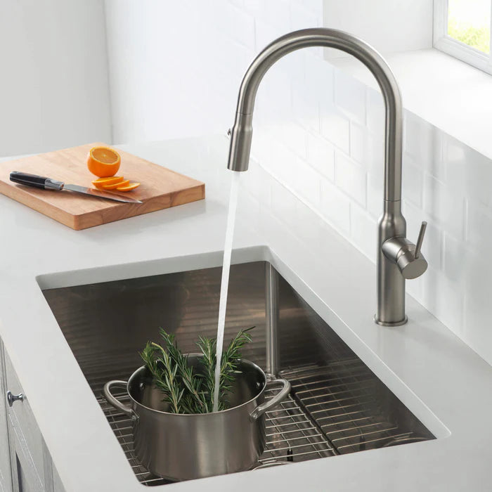 32 3/4" Handcrafted Undermount Single Bowl 16 gauge Stainless Steel Kitchen Sink - C1-33S (CF)