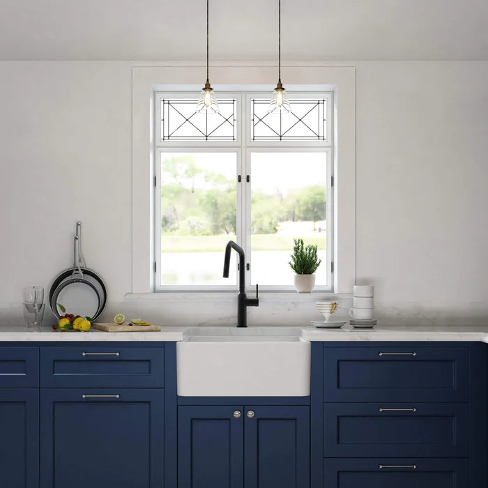 Nova 24" Fireclay Single Bowl Kitchen Farmhouse Sink - C2-24SF (CF)