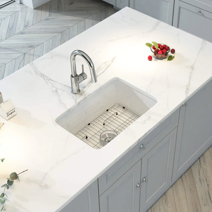 Nova 30" Fireclay Single Bowl Kitchen Drop-In/Undermount Sink - C2-30S (CF)