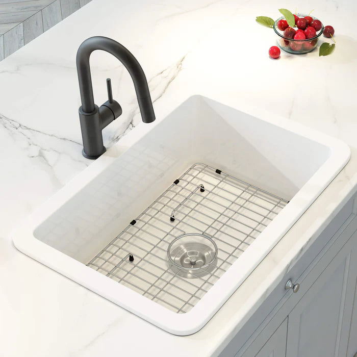 Nova 24" Fireclay Single Bowl Kitchen Undermount Sink - C2-24S (CF)