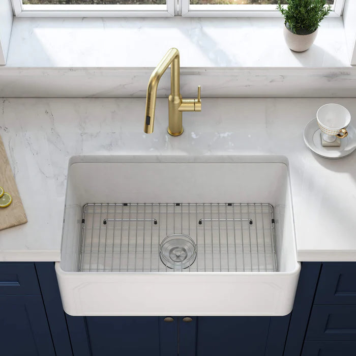 Nova - AR 30" Reversible Fireclay Single Bowl Kitchen Farmhouse Sink - C2-30SFAR (CF)