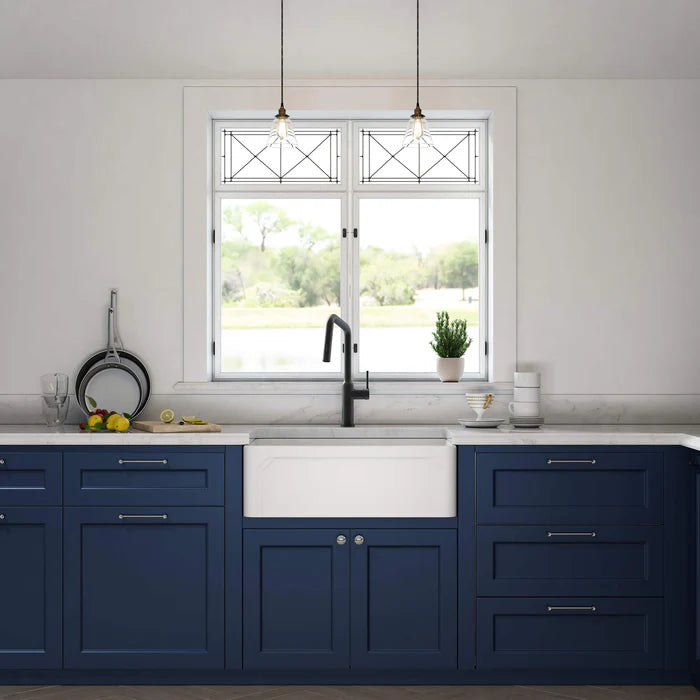 Nova - AR 30" Reversible Fireclay Single Bowl Kitchen Farmhouse Sink - C2-30SFAR (CF)