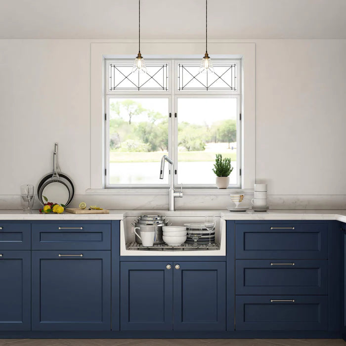 Nova - AR 30" Reversible Fireclay Single Bowl Kitchen Farmhouse Sink - C2-30SFAR (CF)