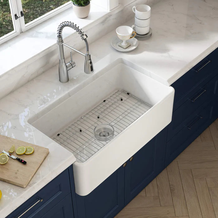 Nova 33" Fireclay Single Bowl Kitchen Farmhouse Sink - C2-33SF (CF)