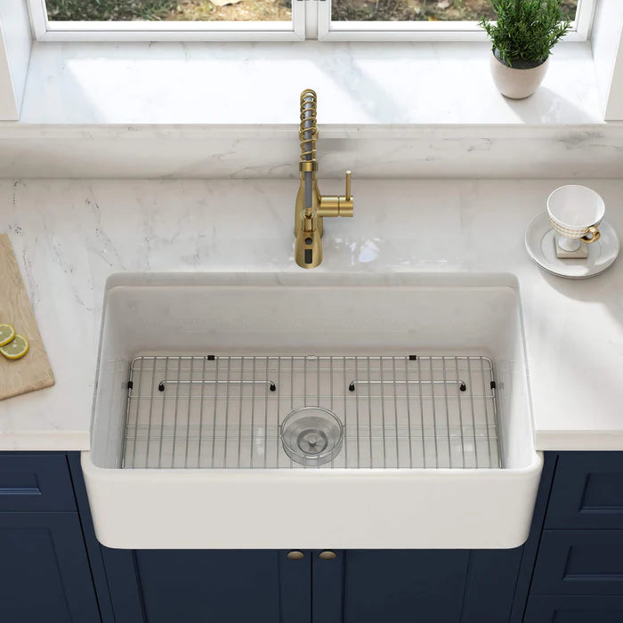 Nova 33" Fireclay Single Bowl Kitchen Farmhouse Sink - C2-33SF (CF)