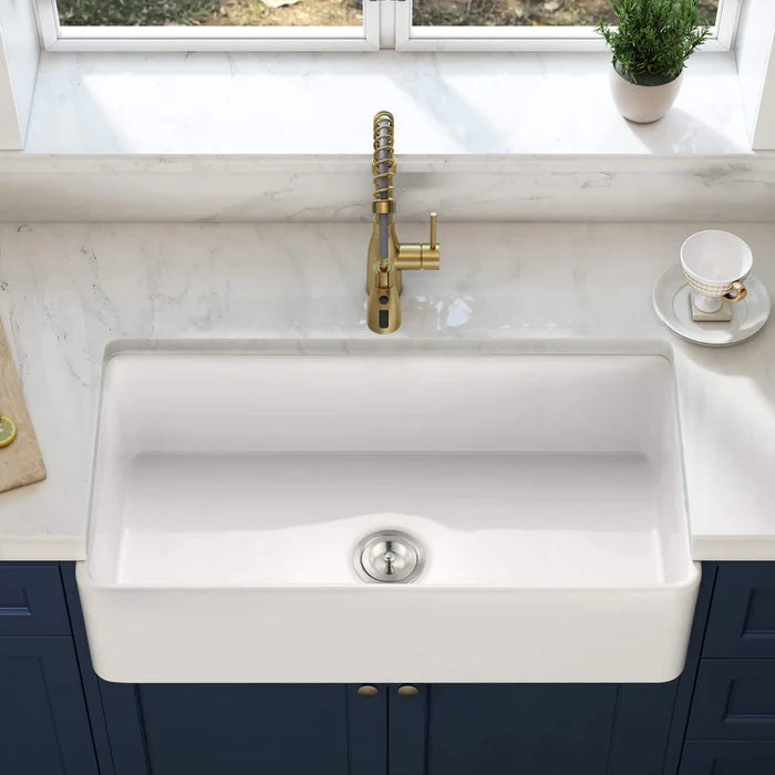 Nova 36" Fireclay Single Bowl Kitchen Farmhouse Sink - C2-36SF (CF)