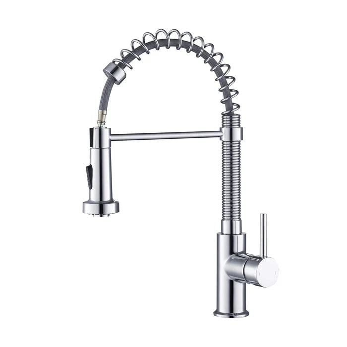 Genova Commercial Style Single Handle Pull Down Kitchen Sink Faucet - CKF-2003 (CF)