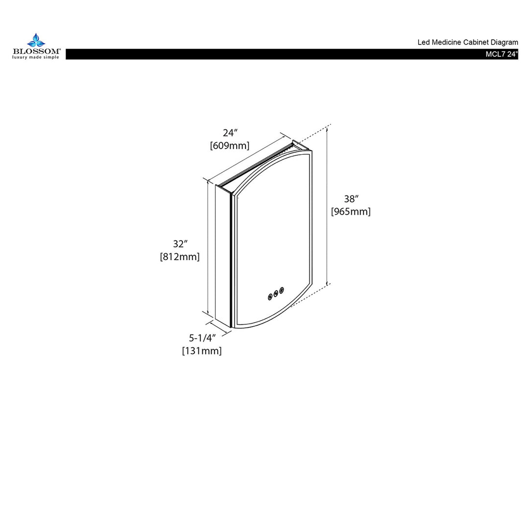 Blossom LED Medicine Cabinet Castor Series