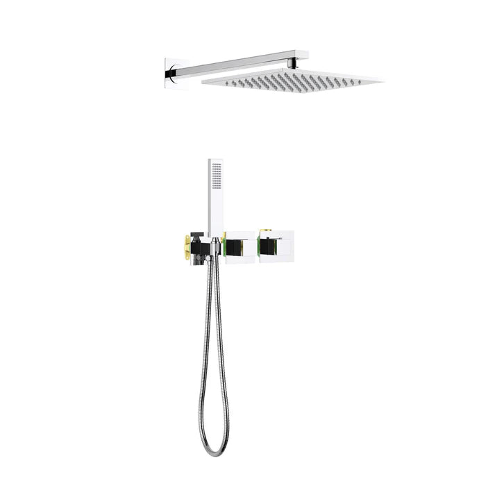 Quadra 2-Function Thermostatic Wall Mount Shower System With Rough-in Valve - CSF-4014 (CF)