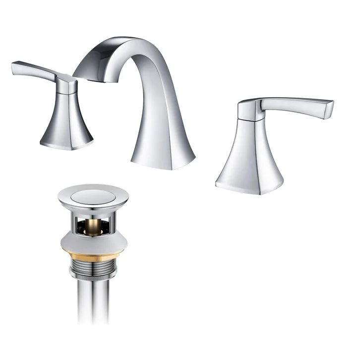 Vermont 8" Widespread Bathroom Sink Faucet with Drain Assembly - CBF-1022 (CF)