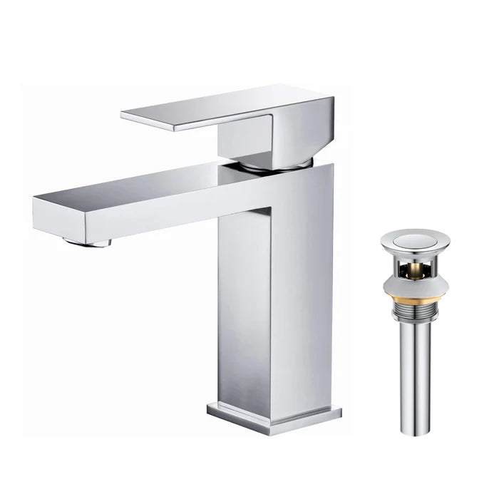 Value Collection - Single Handle Bathroom Vanity Sink Faucet with Pop Up Drain - F202 (CF)