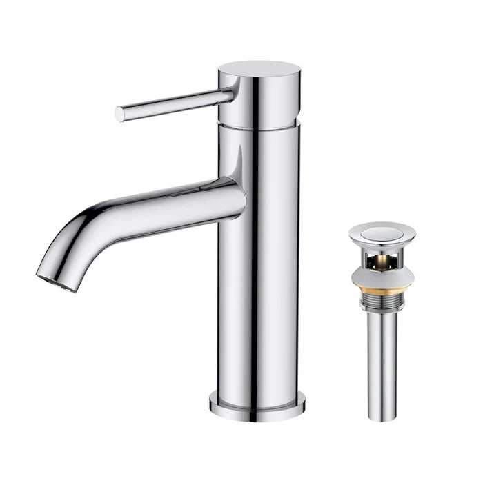 Value Collection - Single Handle Bathroom Vanity Sink Faucet with Pop Up Drain - F201 (CF)